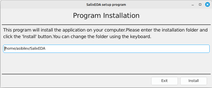 Setup programm
