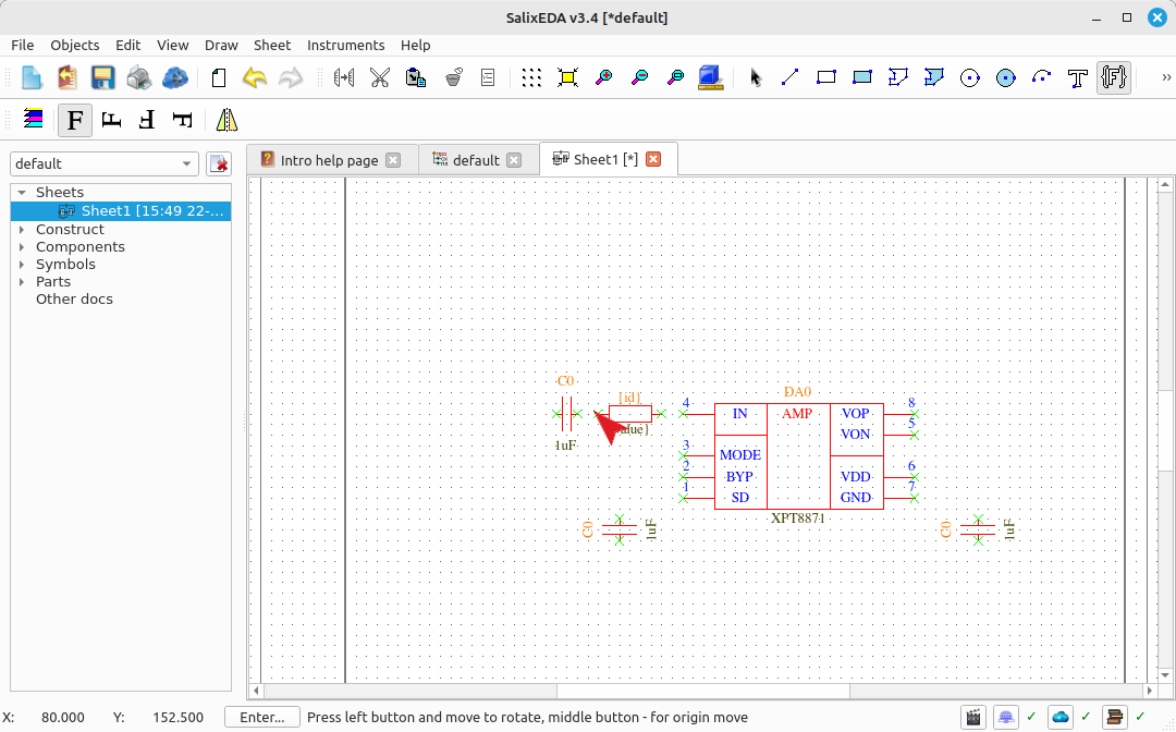 Inserting resistor