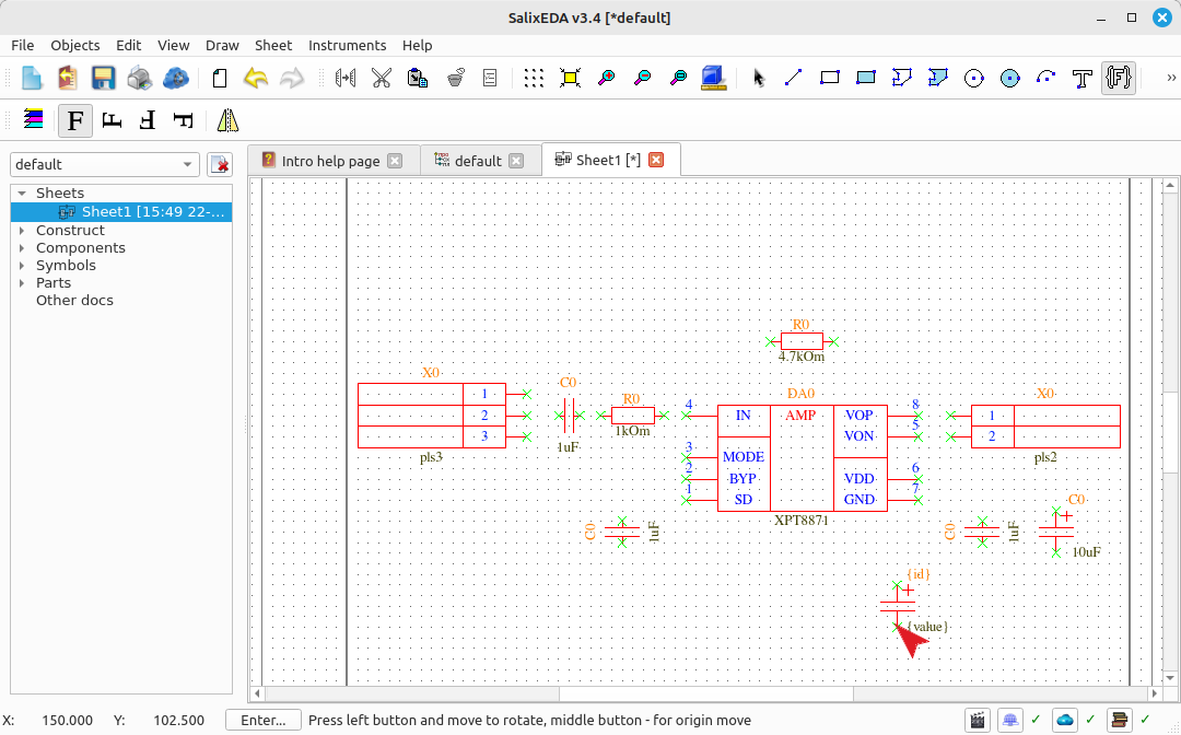 Completing component insertion
