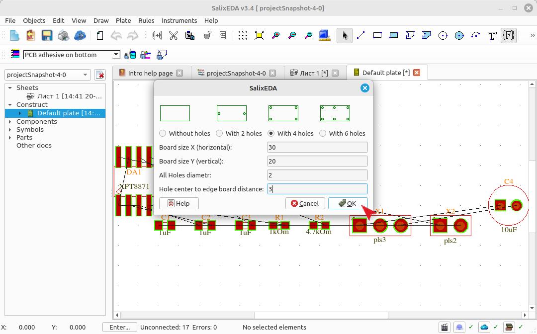 Completing the PCB constructor
