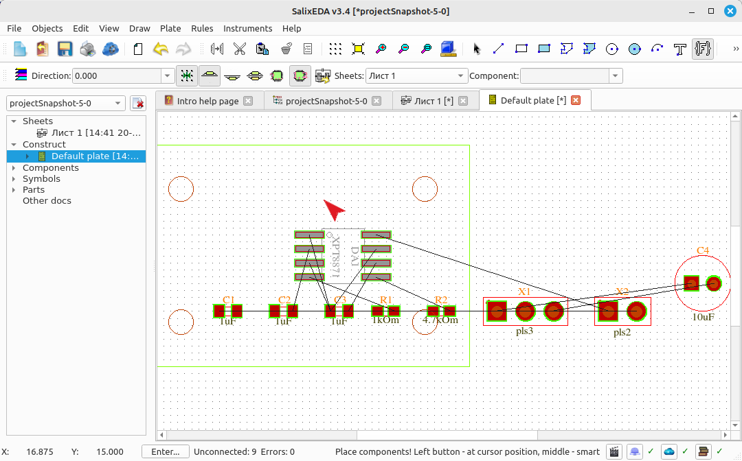Changing component orientation