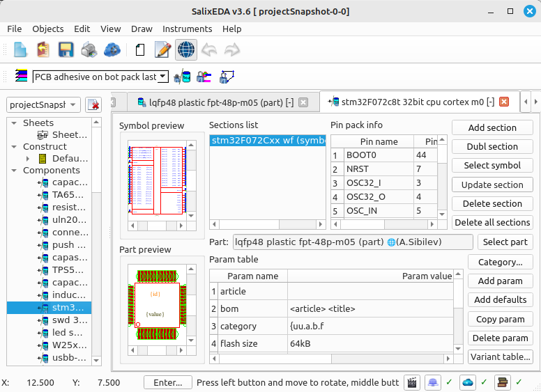 Component editor